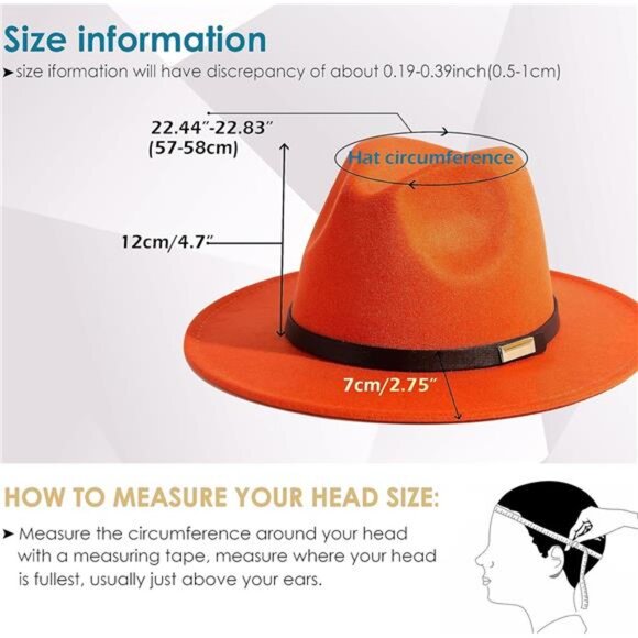 Fedora Hats for Men Wide Brim Panama Hat with Classic Belt - Picture 3 of 6